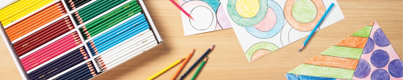 Classroom Pack of colored pencils and coloring pages