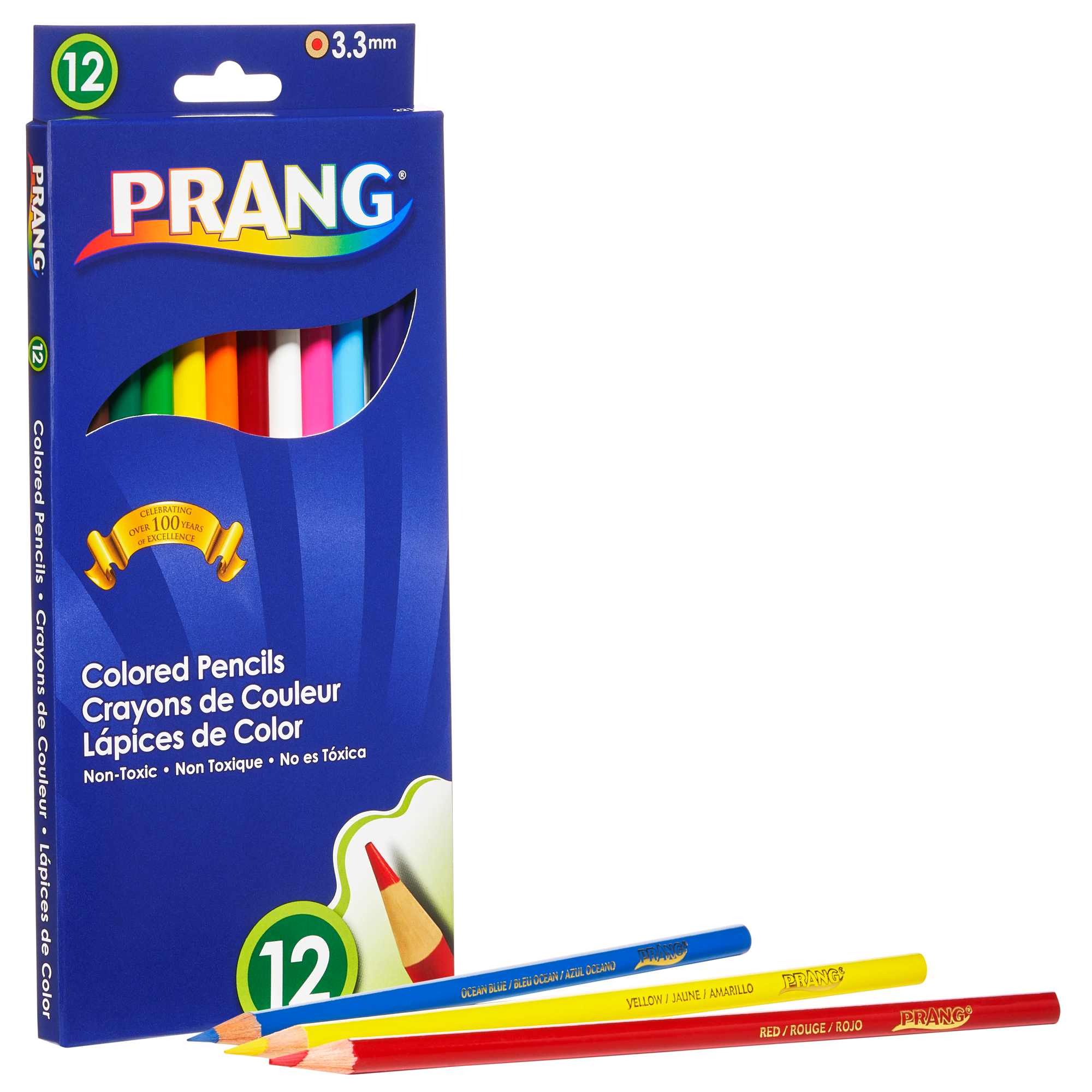 Bright Non Toxic Kids Colouring Small Mix 12 Half Sized Coloured Pencils 