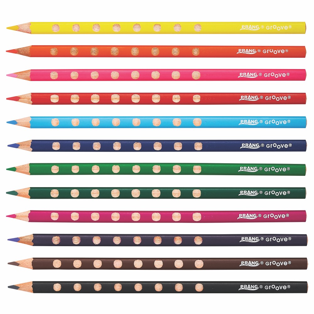 Prang® Triangular Colored Pencils, 5.5 Mm Core, With Sharpener