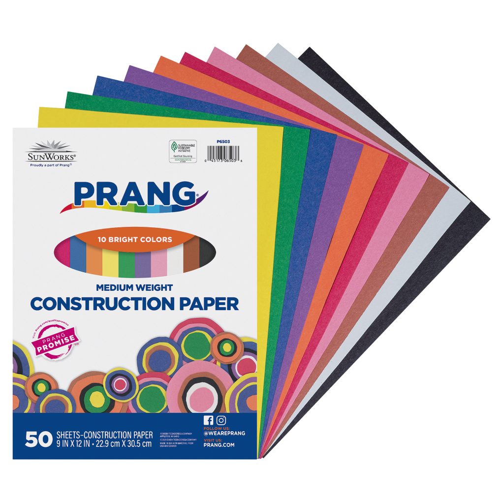 Prang (Formerly SunWorks) Construction Paper, Black, 12 x 18, 50 Sheets