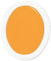 Yellow orange oval watercolor pan refill