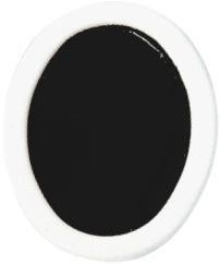 Black oval watercolor pan refill